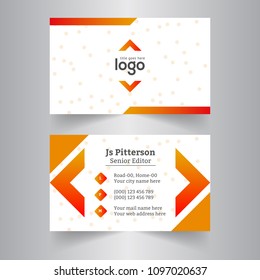 Clean and Creative Business Card Template. Flat Design Vector Illustration.