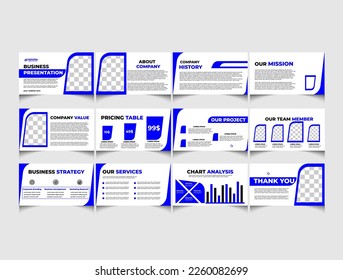 Clean and creative business plan presentation slides design template.