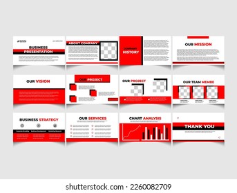 Clean and creative business plan presentation slides design template.