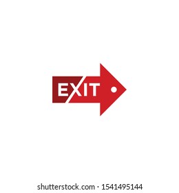 Clean and creative design of word EXIT with clean background- EPS10 - Vector.