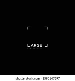 Clean and creative logo design of photography and cameras on black background colours - EPS10 - Vector.