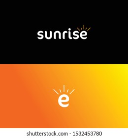 Clean and creative logo design of sunrise with clean background - EPS10 - Vector.