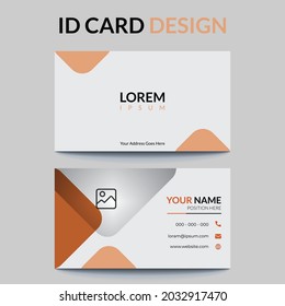 Clean and creative modern business card design template. simple, light, horizontal business card, abstract, unique, luxury and professional name card design, print ready, corporate and brand identity