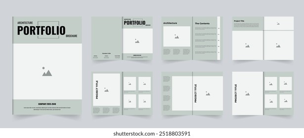 Clean and creative portfolio template interior portfolio or project portfolio