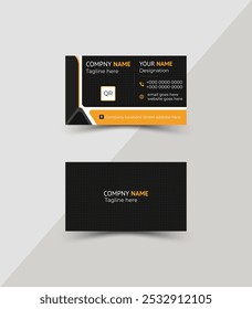 clean creative unique double sided corporate business card design template print ready vector