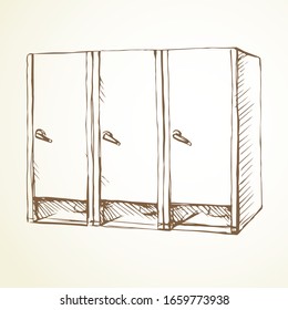 Toilette. Zeichensymbol der Vektorillustration