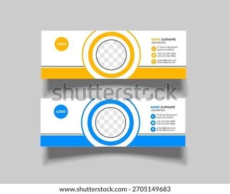 Clean and customizable email signature design for professional business communication and branding