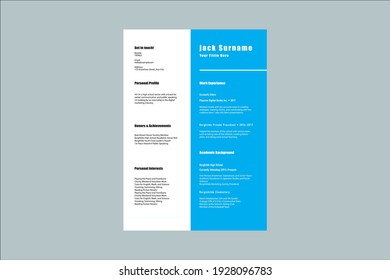 Clean CV Resume Curriculum Vitae template 