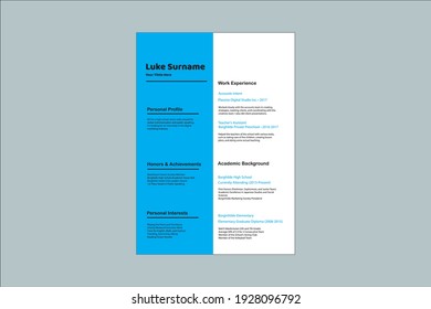 Clean CV Resume Curriculum Vitae template 