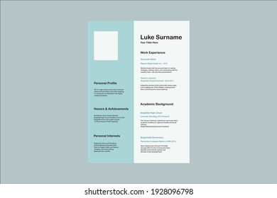 Clean CV Resume Curriculum Vitae template 