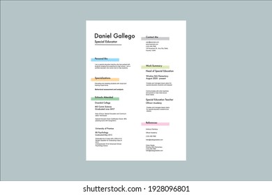Clean CV Resume Curriculum Vitae template 