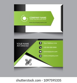 clean dark business card