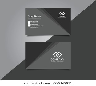 Clean dark business card Design. 