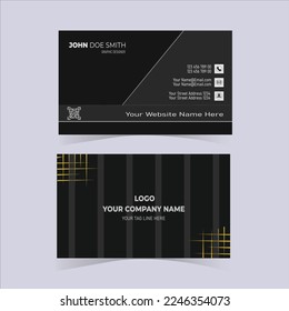 clean dark business card Template