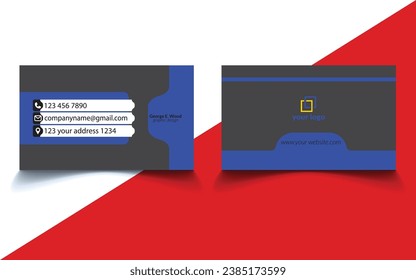 clean dark business card Business Card Template Design Abstract Modern Icon Color for Luxury Presentation of Simple Corporate