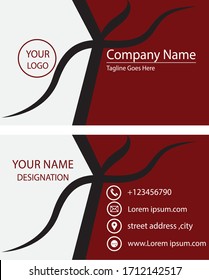 clean dark and modern corporate business card
