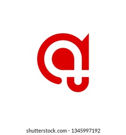 clean dark red logo - letter q