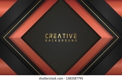 clean and deep modern style background with gold line. luxury and elegant design concept suitable for business card, poster, cover and others. realistic look vector illustration