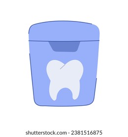 clean dental floss cartoon. oral ing, dentist dentistry, healthy fresh clean dental floss sign. isolated symbol vector illustration