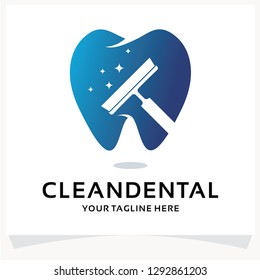 Clean Dental Logo Design Template Inspiration
