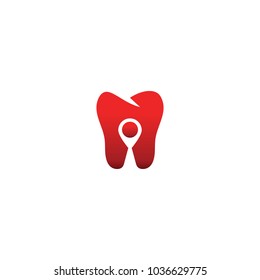 Clean dental tooth logo design template