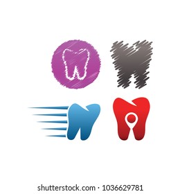 Clean dental tooth logo design template
