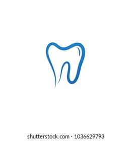 Clean dental tooth logo design template