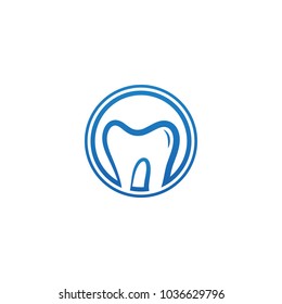 Clean dental tooth logo design template