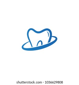 Clean dental tooth logo design template