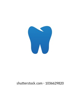 Clean dental tooth logo design template