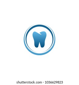 Clean dental tooth logo design template