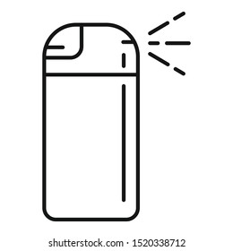 Clean deodorant spray icon. Outline clean deodorant spray vector icon for web design isolated on white background