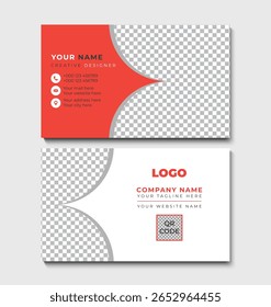 Design limpo Design de vetor de layout de cartão de visita formal vermelho moderno e criativo cartão de visita