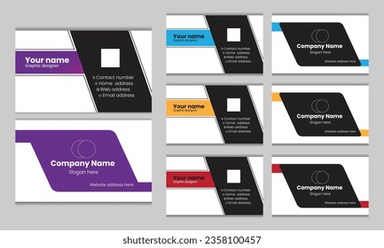 Clean design business card template flat design 