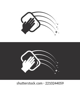 Sauberes Designsymbol und Logo-Design, Vektorgrafik