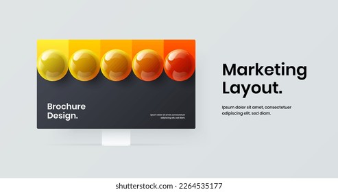 Clean desktop mockup banner concept. Isolated website screen vector design layout.