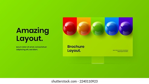 Clean desktop mockup website layout. Minimalistic banner vector design concept.