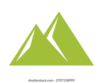 Ein sauberes, detailliertes Bergsymbol mit scharfen Spitzen, minimalistischen Linien und ausgewogener Geometrie, ideal für Apps, Karten, Outdoor-Themen, Reisevisuals und naturnahe Projekte in digitaler oder gedruckter Form.
