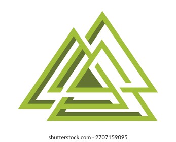 A clean, detailed mountain icon with sharp peaks, minimalist lines, and balanced geometry, ideal for apps, maps, outdoor themes, travel visuals, and nature-related projects in digital or print.