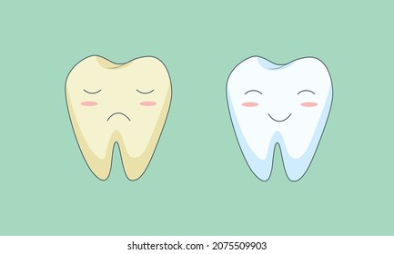 Clean and dirty tooth infographic