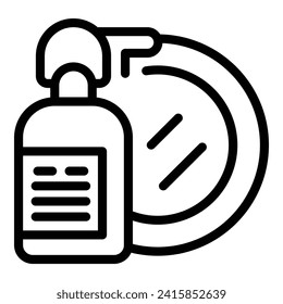Clean dish wash icon outline vector. Mop home. Dirty floor