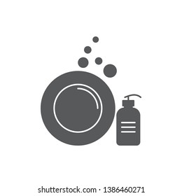 clean dishes concept design, vector icon isolated on white background