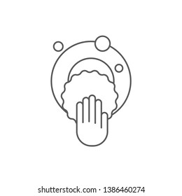 clean dishes concept design, vector icon isolated on white background