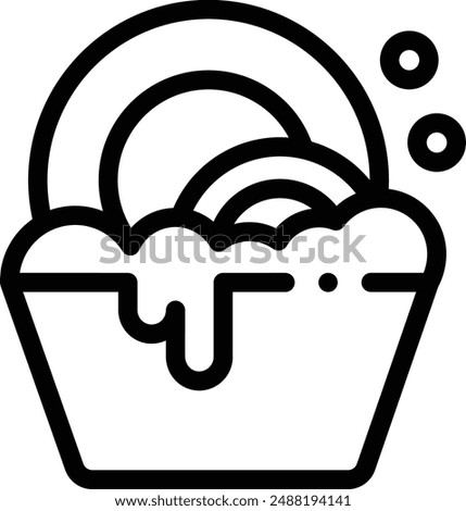 clean dishes icon. Thin Linear Style Design Isolated On White Background