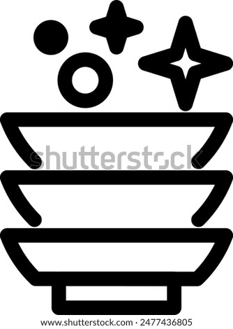 Clean dishes minimalist simple icon