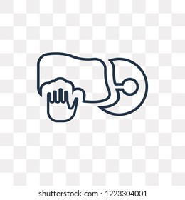 Clean dishes vector outline icon isolated on transparent background, high quality linear Clean dishes transparency concept can be used web and mobile