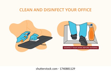 Clean And Disinfect Your Computer Keyboard Clean Your Shoes Before Entering The Office