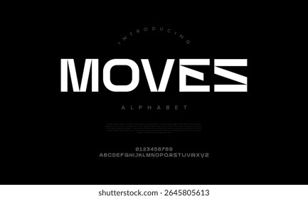Clean display font with striped effects and futuristic touch, ideal for motion graphics and digital ads