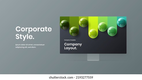 Ilustración de banner web de simulación de pantalla limpia. Diseño vectorial de pantalla de sitio brillante.