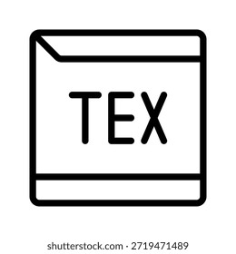 Clean document icon for LaTeX TEX file format, suitable for academic and scientific documents.